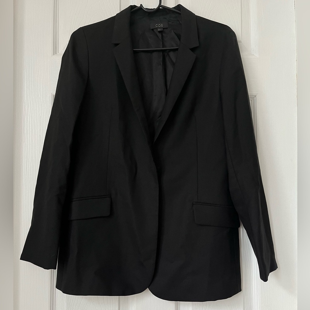 COS Women's 100% Wool black Blazer Size 6
